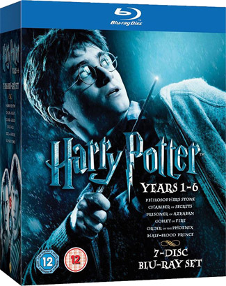 Blu-ray Harry Potter 1-6 (afbeelding kan afwijken van de daadwerkelijke Blu-ray hoes)